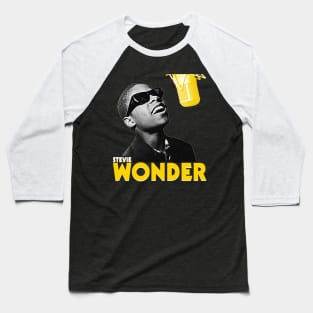 Young Stevie Wonder // Retro R&B Singer Tribute Baseball T-Shirt